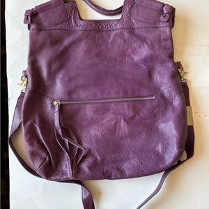 Foley & Corinna mid-city leather bag purple 16 x 16